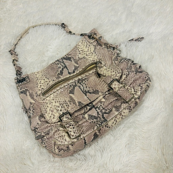 Cole Haan Snake Skin Bailey Roccia Shoulder Bag Purse - Picture 14 of 14